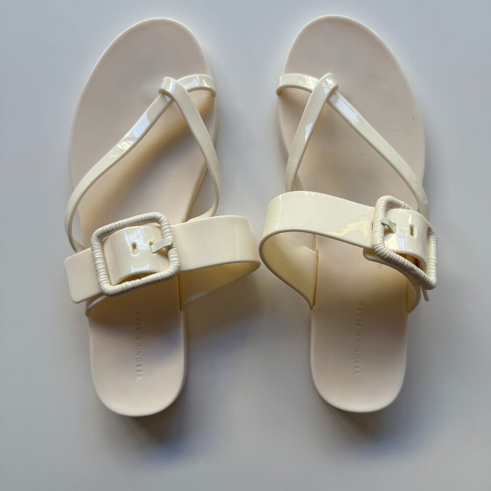 Veronica Beard White Plastic Sandals - 8M